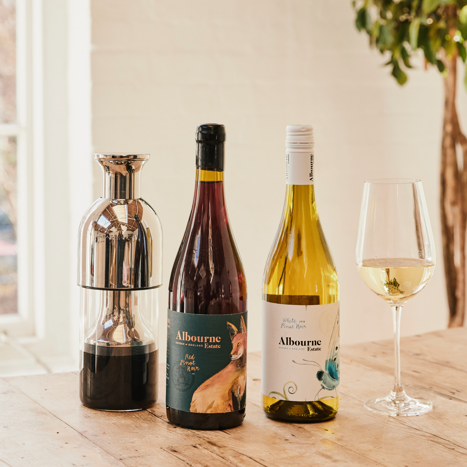 Albourne Estate red and white wine