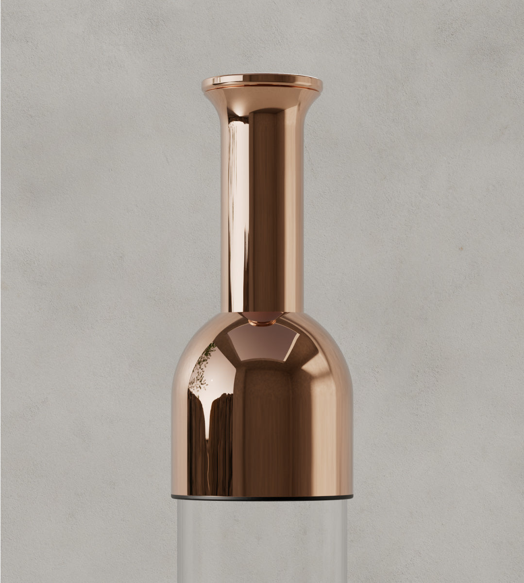 eto wine decanter in copper mirror finish