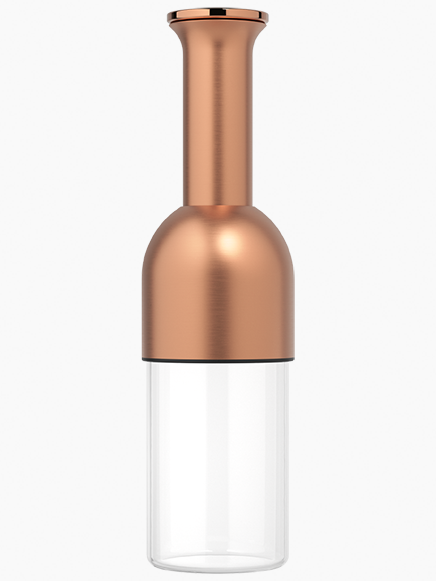 eto wine preservation decanter in copper satin finish