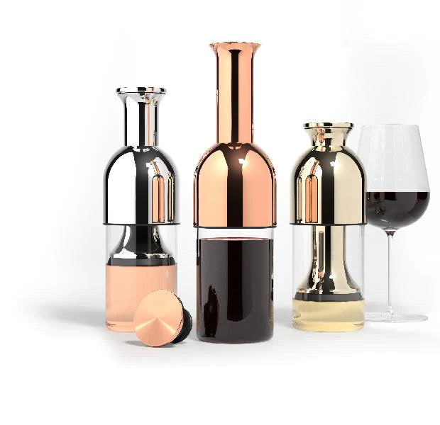Luxurious Wine Decanters Finished in Gold Stainless Copper more