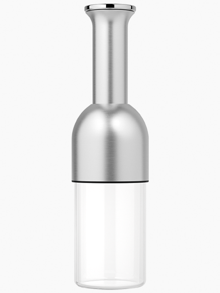 eto wine preservation decanter in stainless satin finish