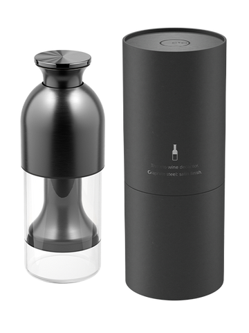eto wine decanter in Graphite steel: satin finish